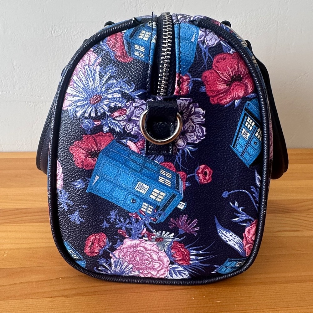 Loungefly Doctor Who Tardis Floral Crossbody Bag Barrel Purse - Picture 2 of 16